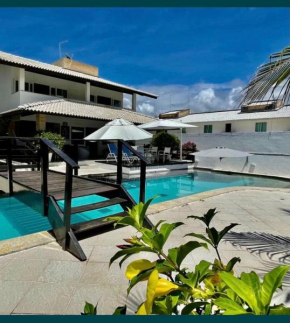 Casa de luxo em Porto de Galinhas com funcionária a 50 m do mar